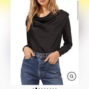 Astr the label Blakely Draped Long Sleeve Bodysuit